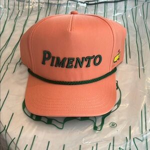 Masters 2025 Pimento Peach Cap with Green Embroidery